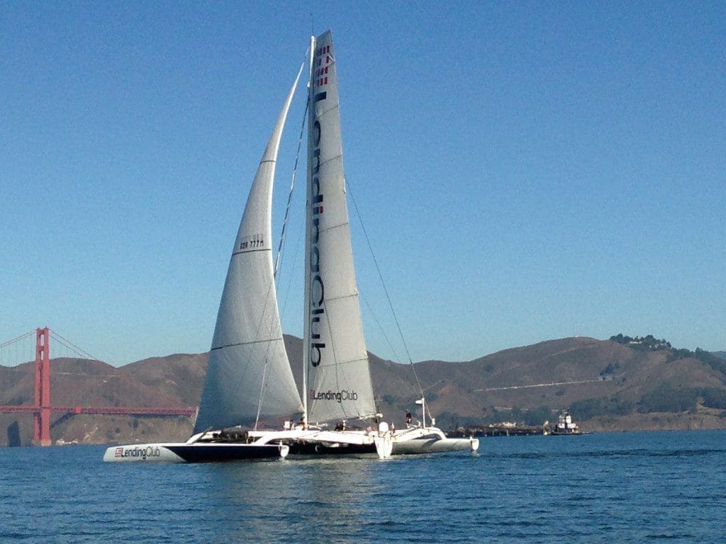 Lending Club yacht on San Francisco Bay