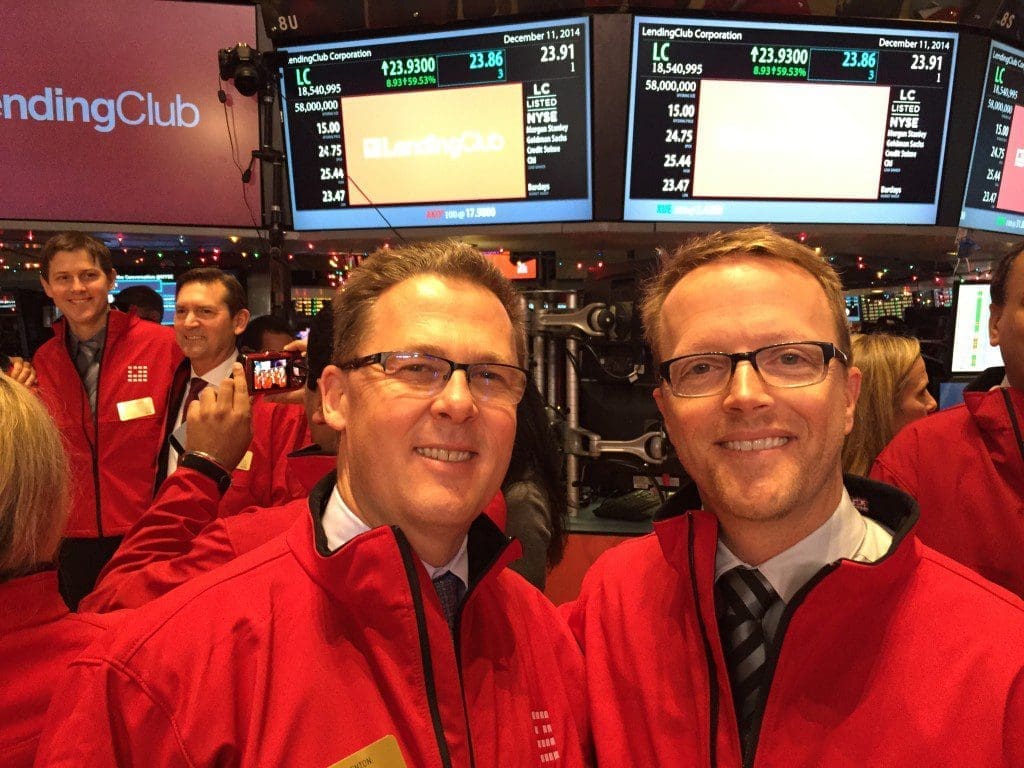 With Lending Club COO Scott Sanborn after Lending Club opened for trading