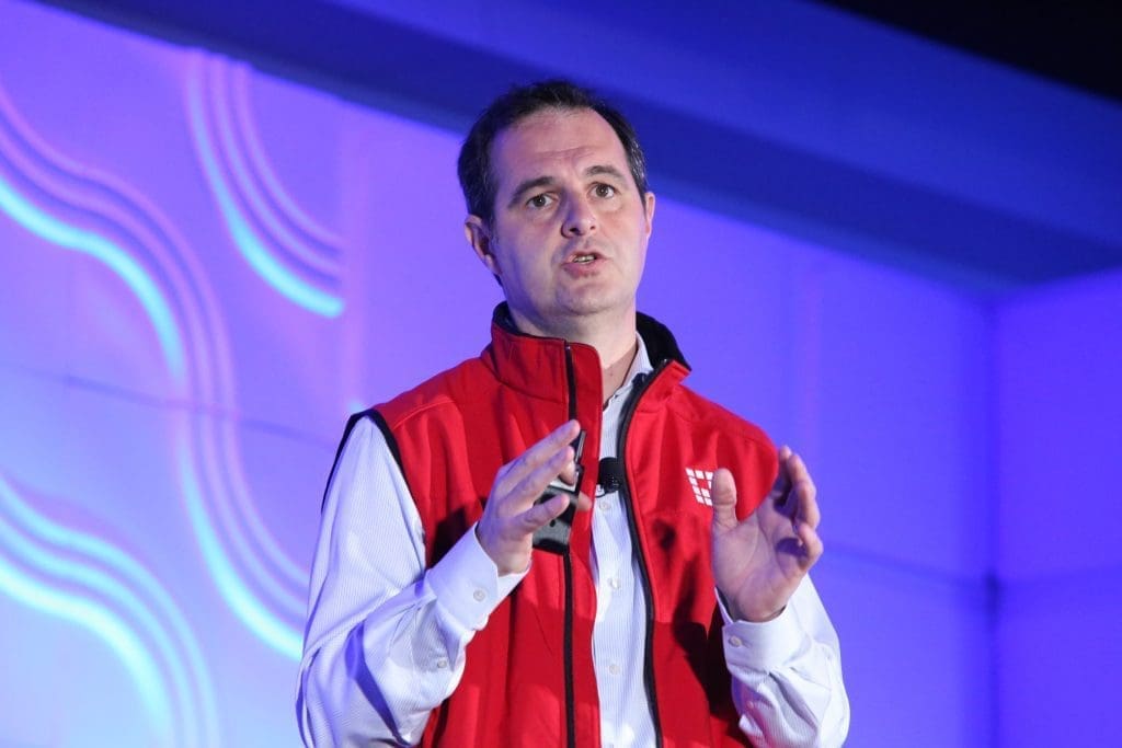 Former Lending Club CEO Renaud Laplanche on stage at LendIt last month