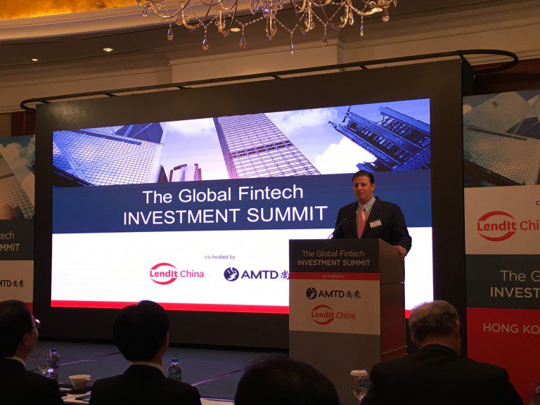 Jason Jones opening the LendIt AMTD Global Fintech Investment Summit
